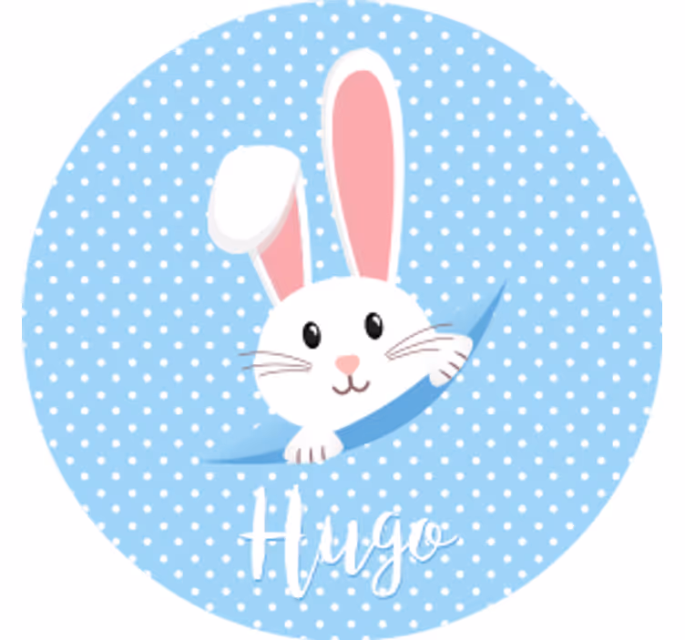 Dessous de verre mariage design adorable de lapin - TenStickers