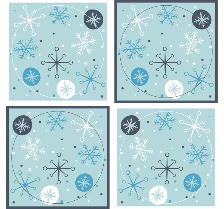 Dessous de verre noël collection motifs flocons - TenStickers