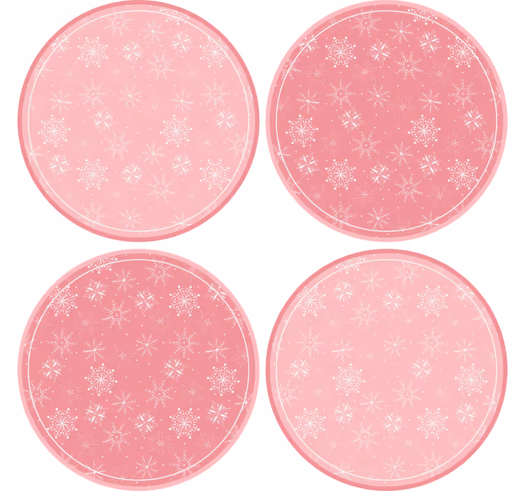 Dessous de verre noël ensemble motif flocon - TenStickers