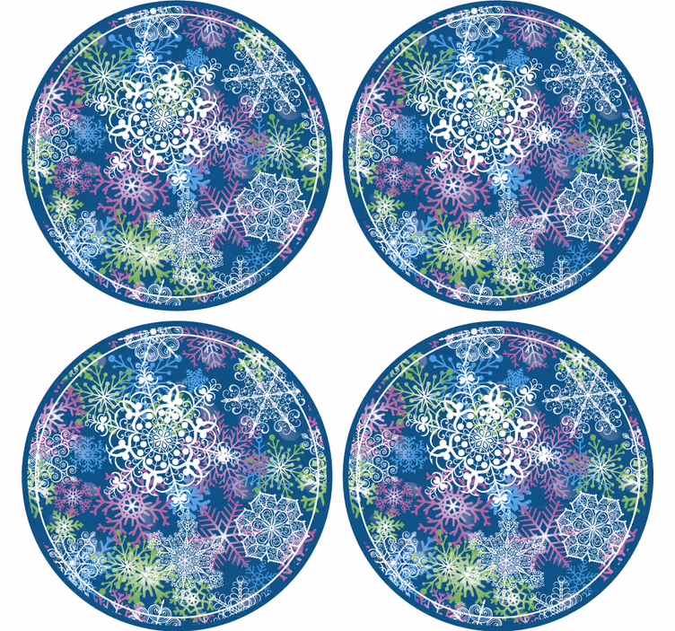 Dessous de verre Noël flocons illuminés - TenStickers