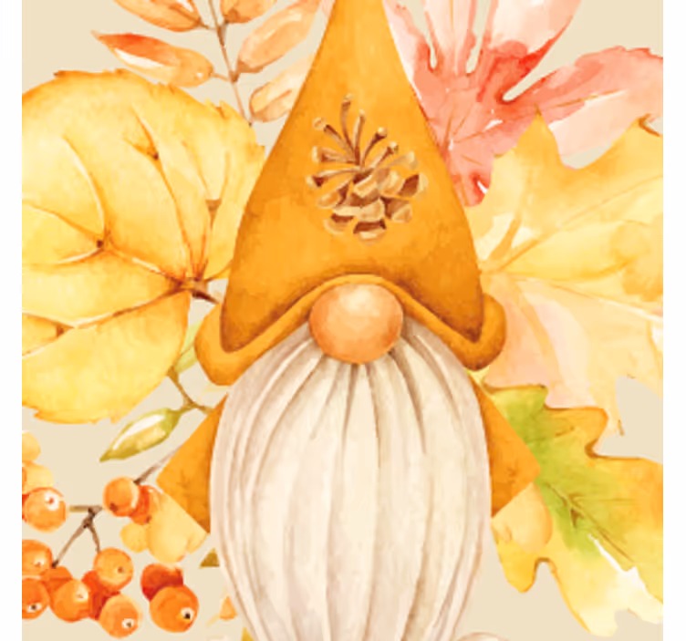 Dessous de verre halloween design de gnome d'automne - TenStickers