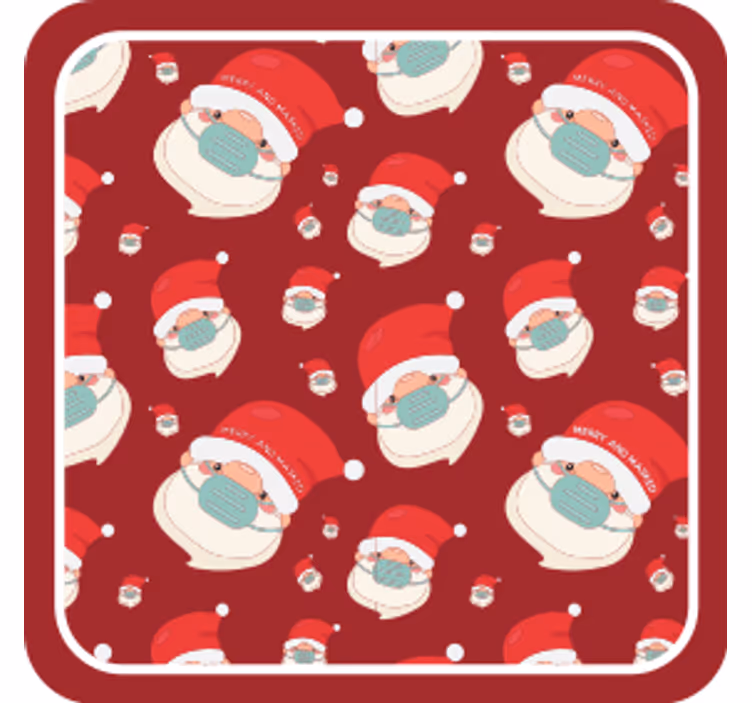 Dessous de verre noël figurines de santa festives - TenStickers