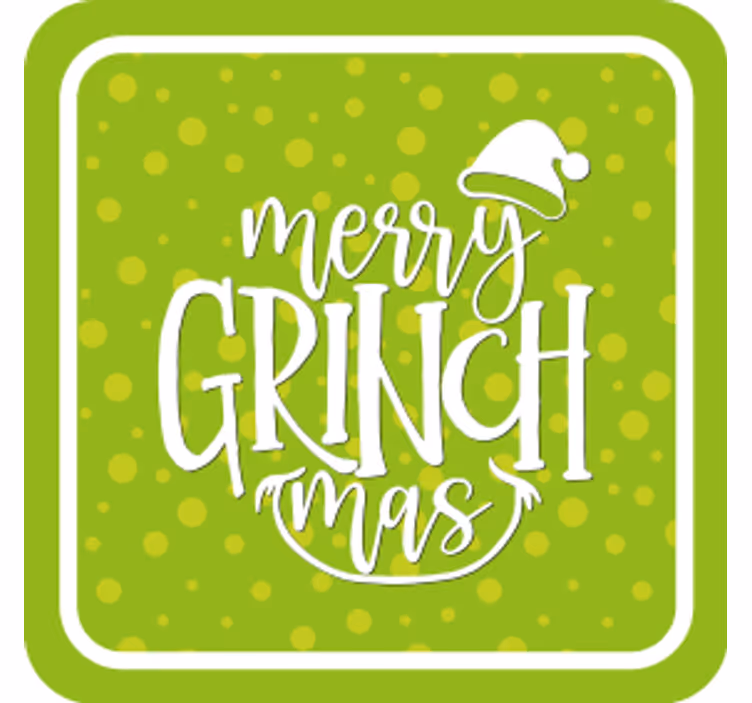 Dessous de verre noël joyeux noël grinch - TenStickers