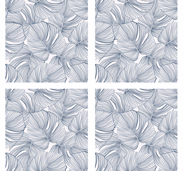 Dessous de verre design motif feuilles - TenStickers