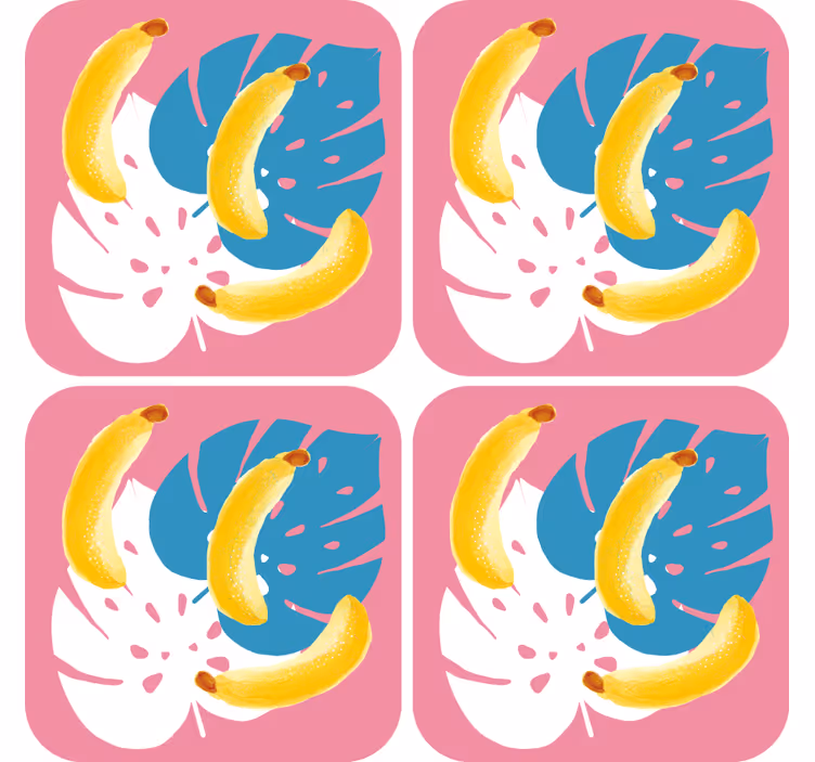 Dessous de verre geek arrangement de bananes vives - TenStickers