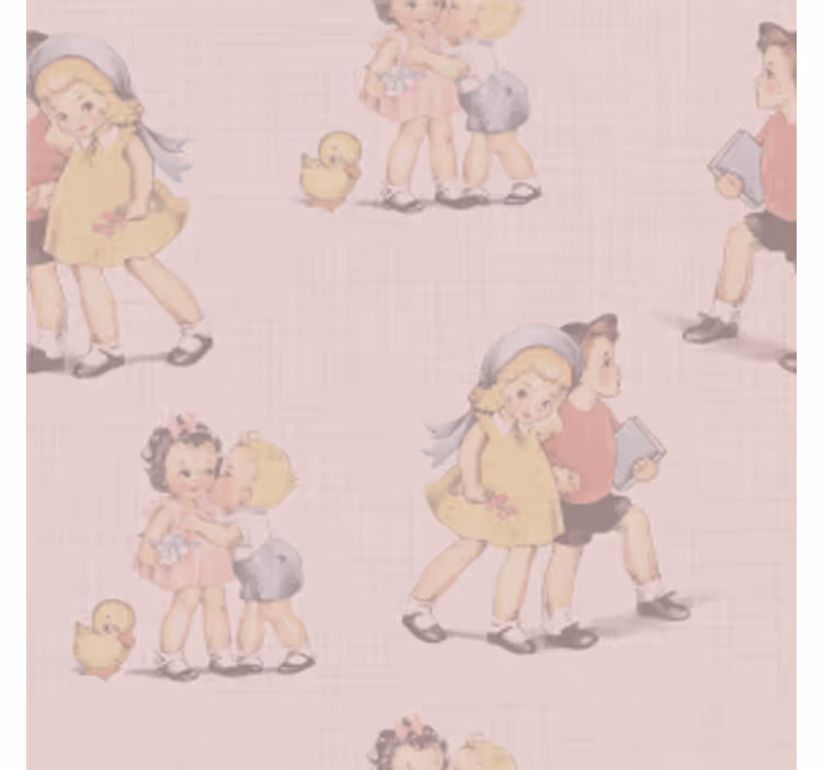 Dessous de verre vintage illustrations ludiques d'enfants - TenStickers