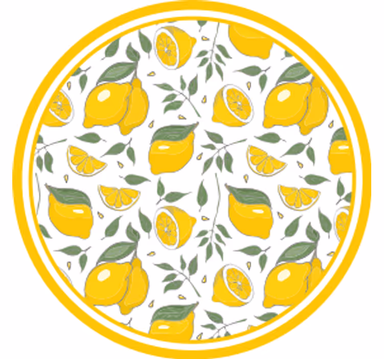 Dessous de verre motifs citronniers - TenStickers