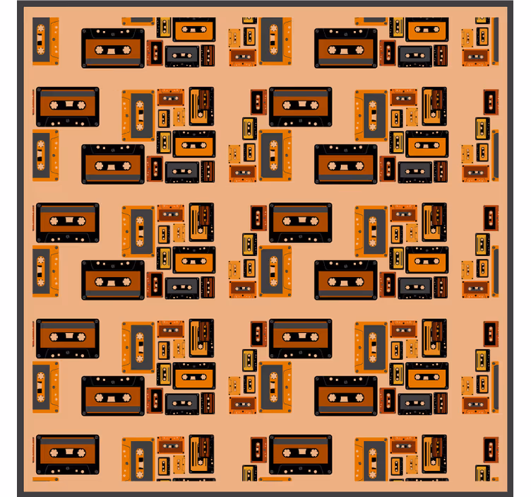 Dessous de verre geek motifs cassettes vintage - TenStickers