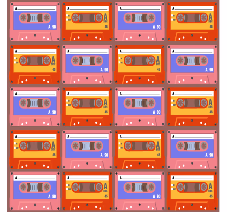 Dessous de verre vintage cassettes audio rétro - TenStickers