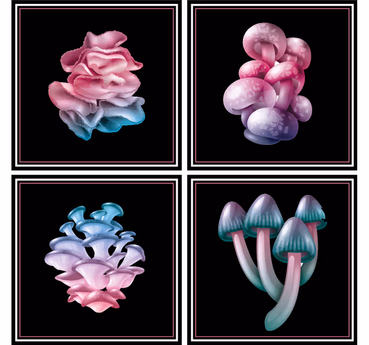 Dessous de verre moderne formes florales douces - TenStickers
