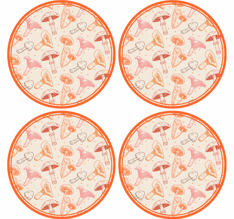 Dessous de verre geek illustration de champignon fantaisiste - TenStickers