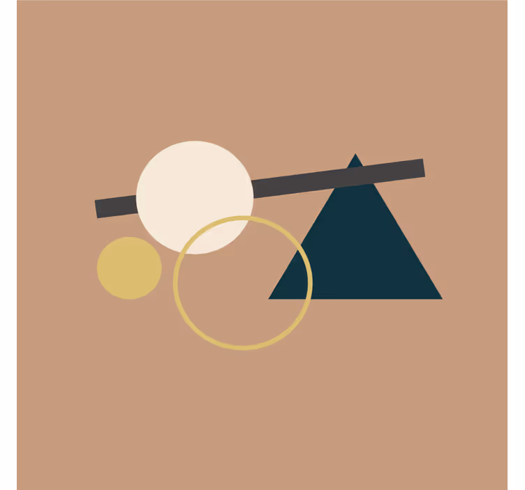 Dessous de verre moderne formes géométriques avec cercle - TenStickers