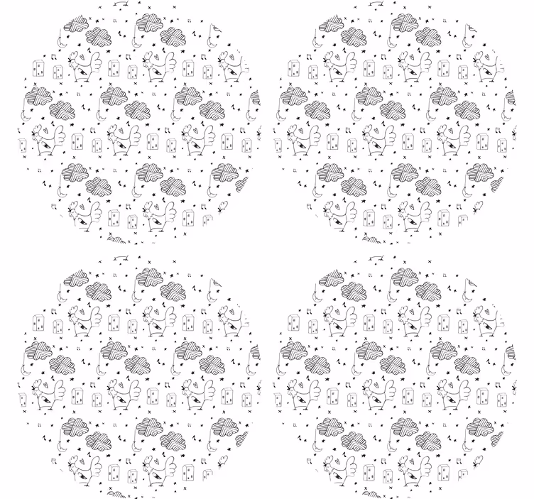 Dessous de verre personnalisable motif ferme charmante - TenStickers