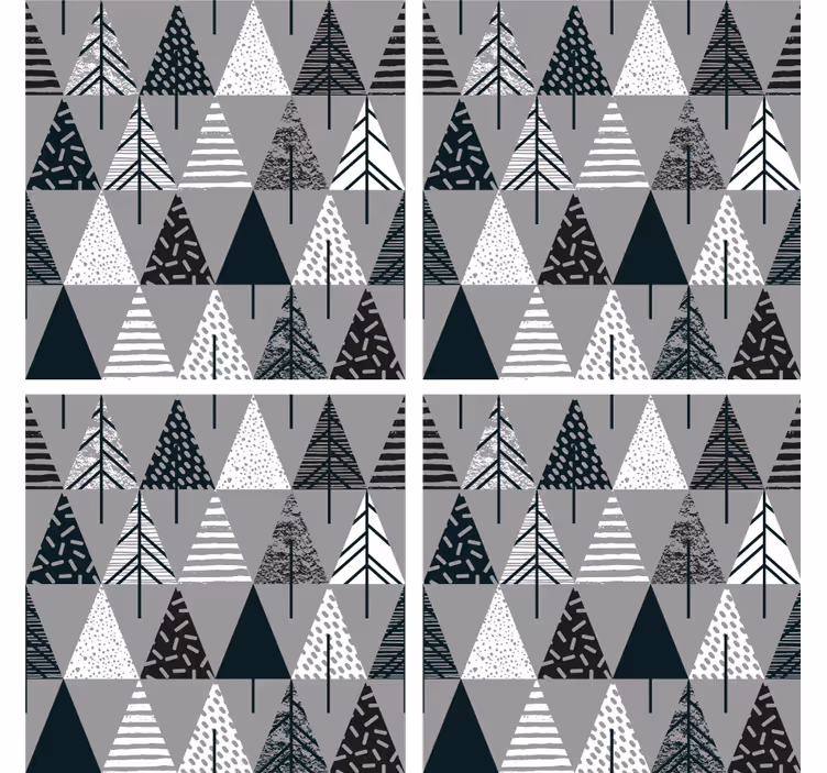 Dessous de verre motif arbre géométrique - TenStickers