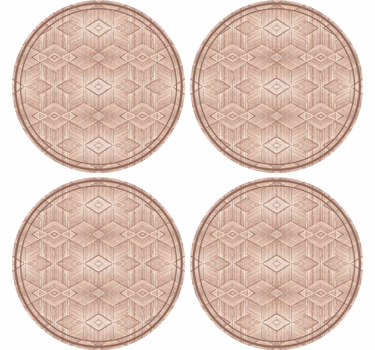 Dessous de verre surface circulaire à motifs géométriques - TenStickers