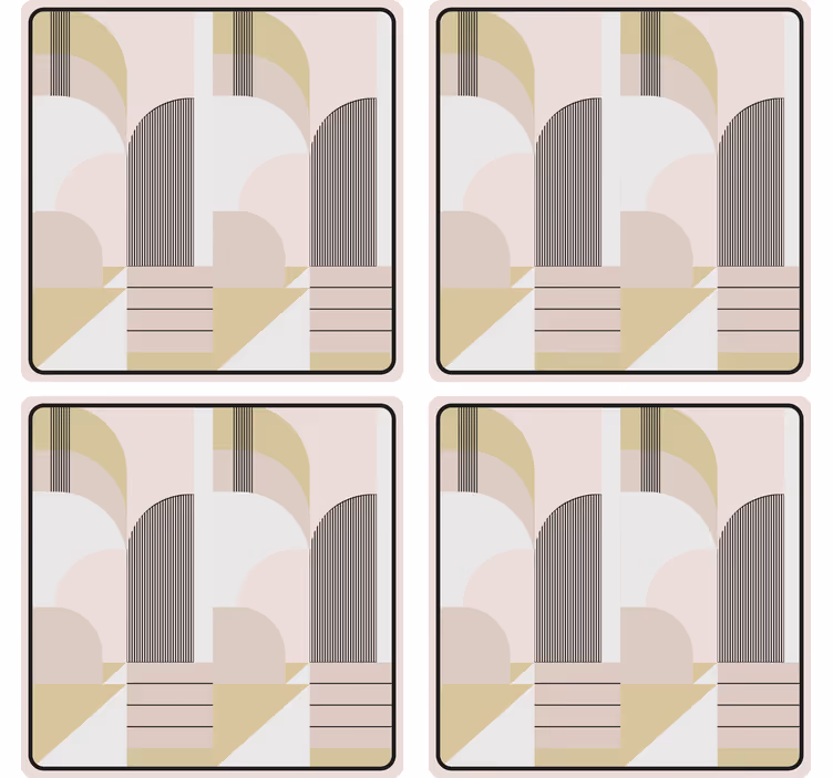 Dessous de verre moderne à motifs géométriques - TenStickers