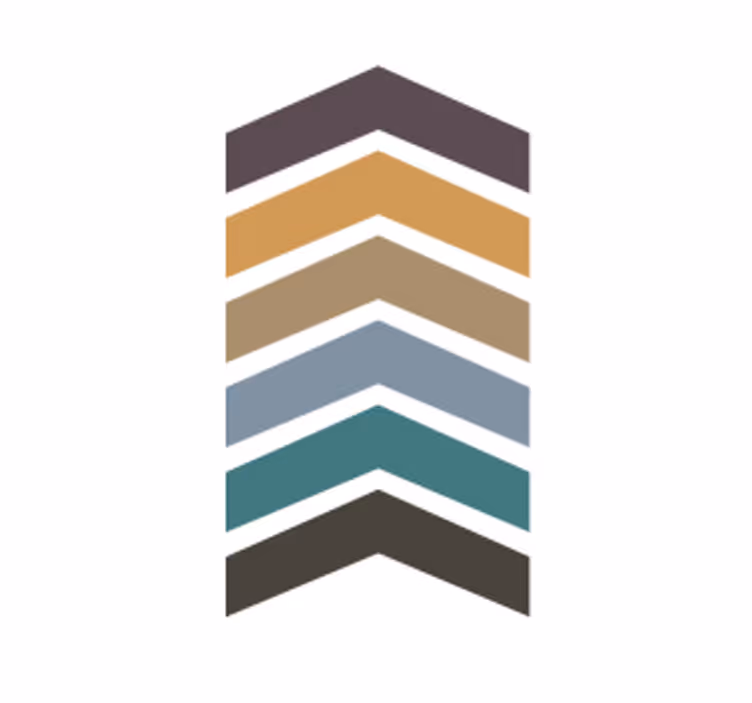 Dessous de verre motif chevrons superposés - TenStickers