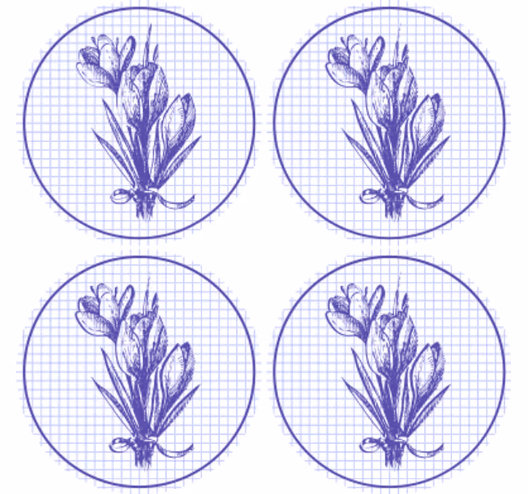 Dessous de verre illustration botanique élégante - TenStickers