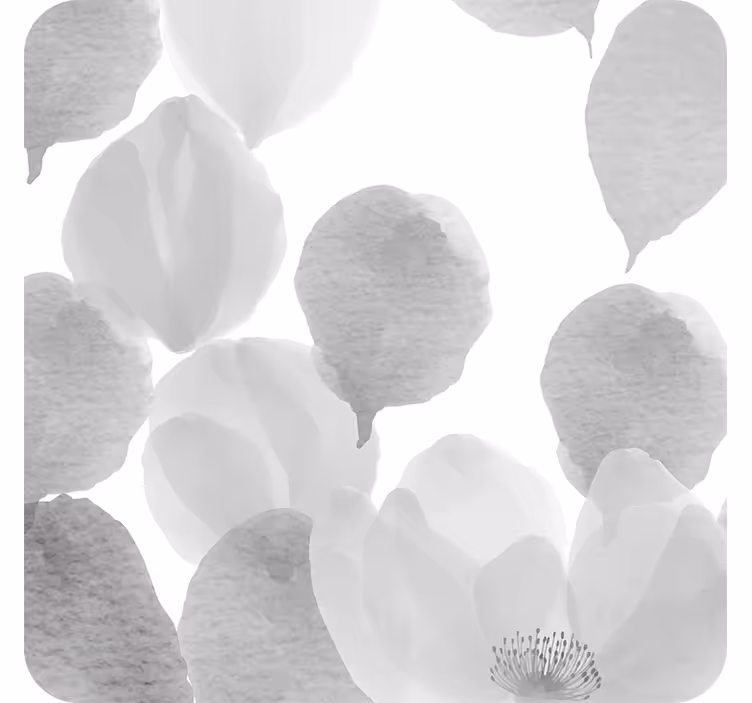 Dessous de verre pétales grisés doux - TenStickers