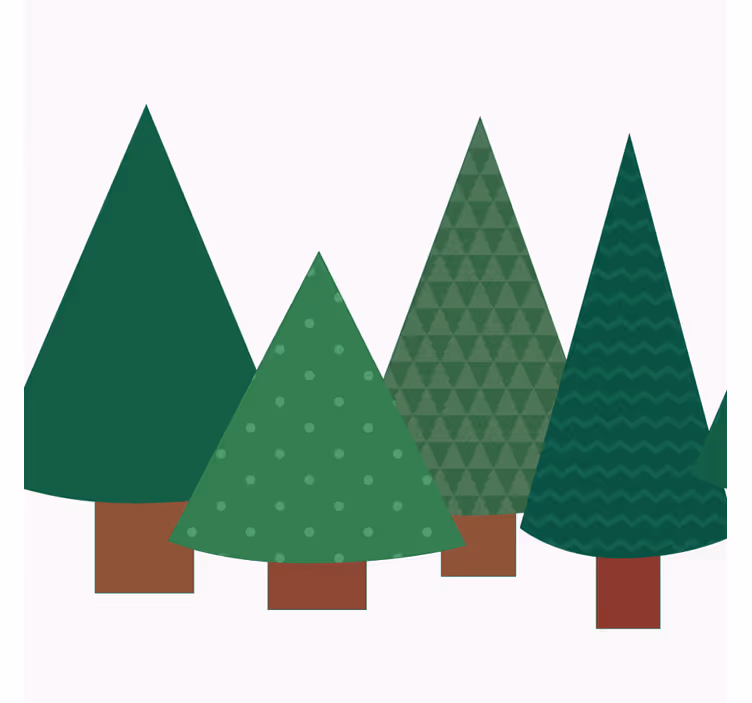Dessous de verre noël arbres de noël stylisés - TenStickers