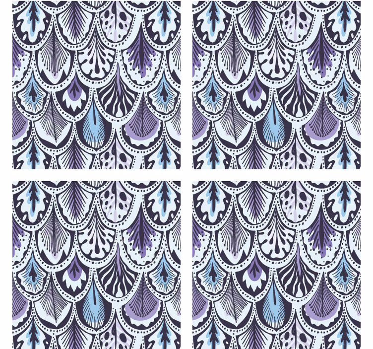 Dessous de verre motif élégant de feuilles - TenStickers