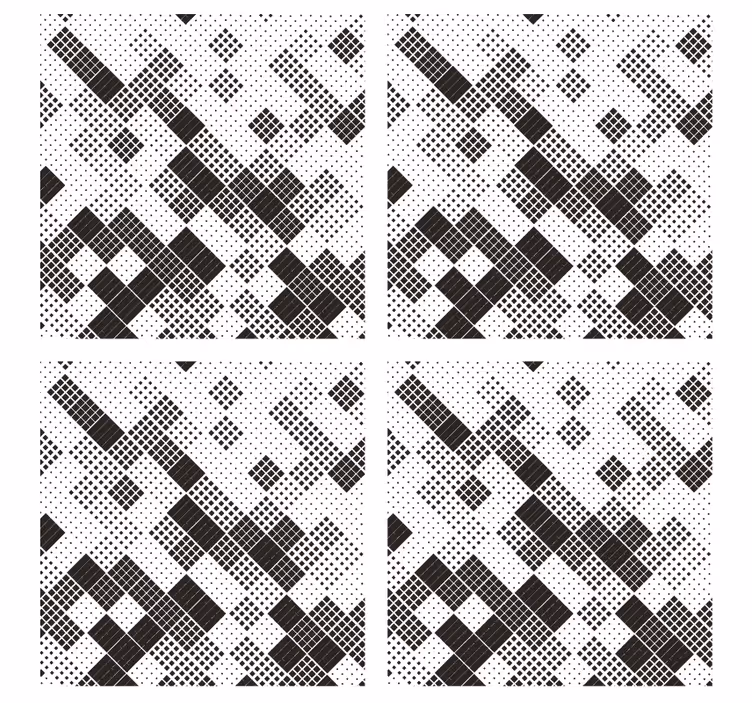 Dessous de verre motif à pois géométriques - TenStickers