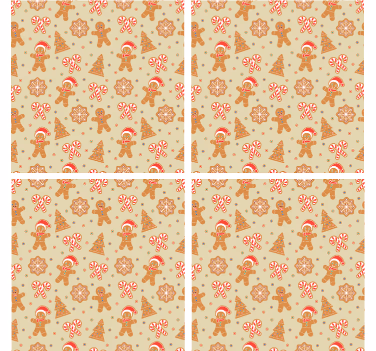 Dessous de verre noël motif pain d'épices festif - TenStickers