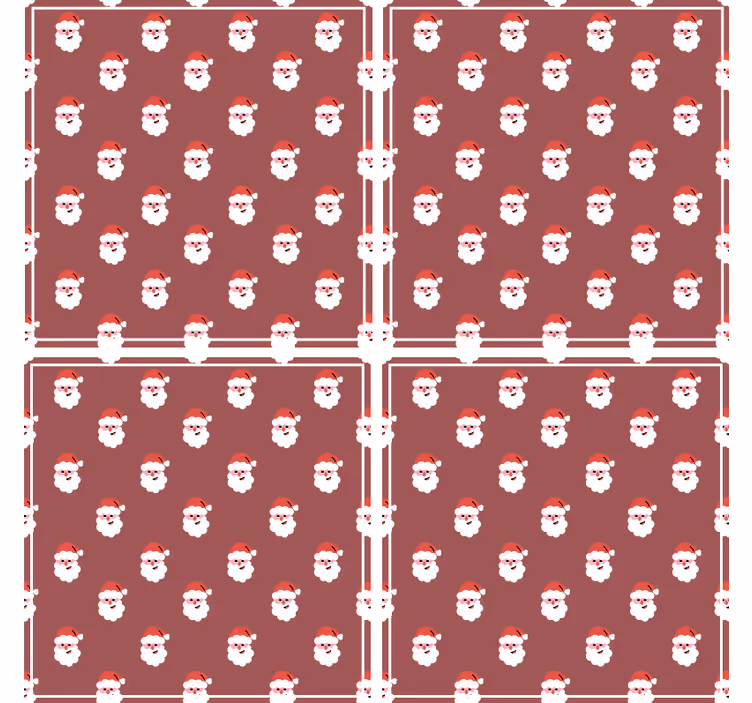 Dessous de verre noël motifs visages de noël - TenStickers