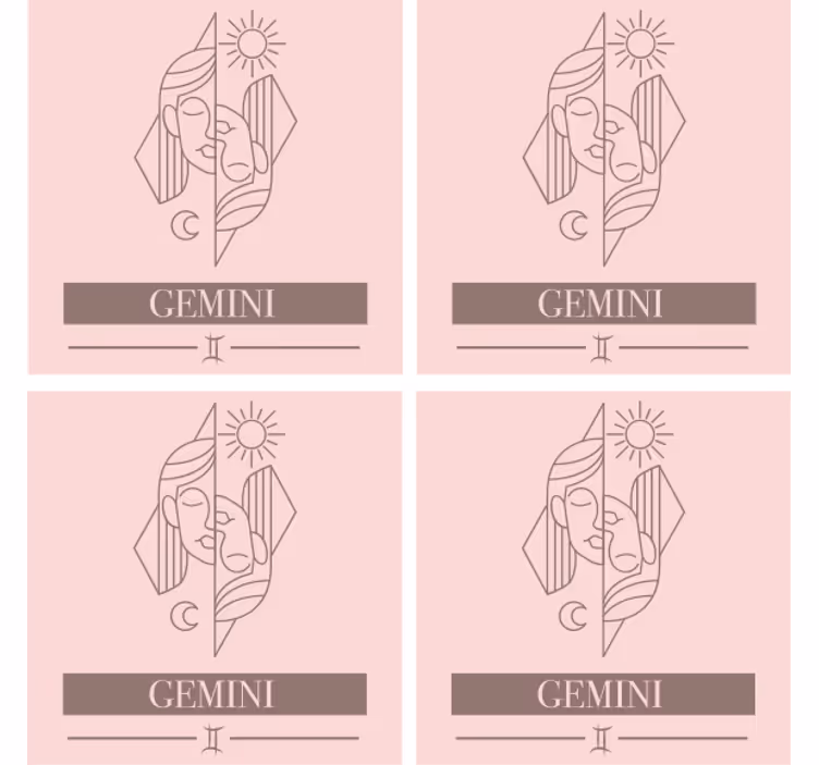 Dessous de verre citation signes du zodiaque - TenStickers