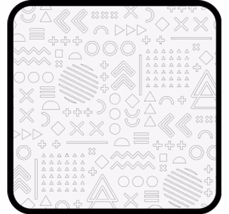 Dessous de verre motifs géométriques abstraits - TenStickers