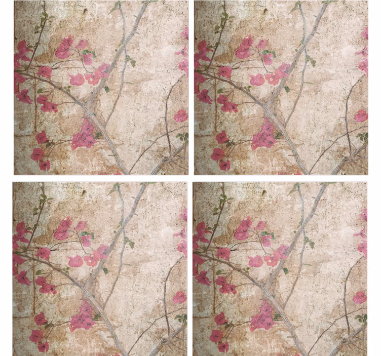 Dessous de verre motif floral texturé - TenStickers