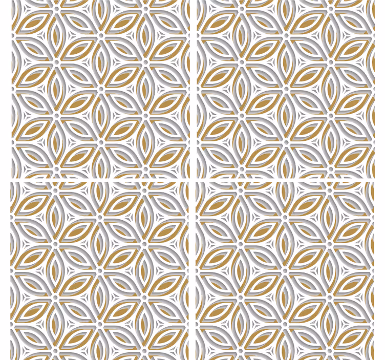Dessous de verre Élément floral complexe - TenStickers