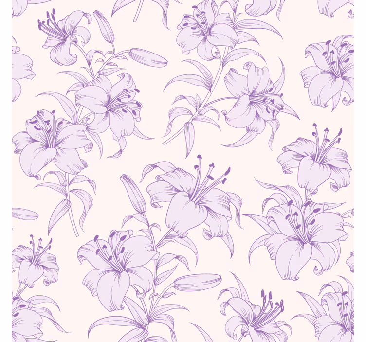 Dessous de verre motif élégant de lys - TenStickers