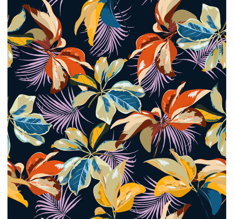 Dessous de verre motif de feuilles colorées - TenStickers