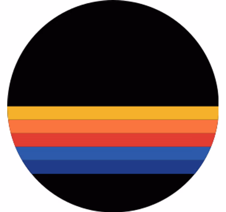 Dessous de verre motif circulaire rayé coloré - TenStickers