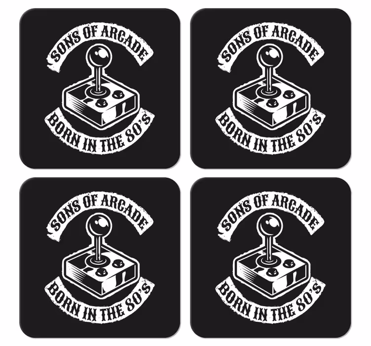 Dessous de verre citation Fils des années 80 - TenStickers