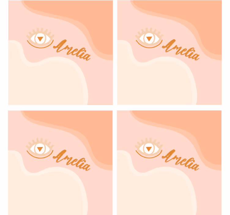 Dessous de verre personnalisable courbes douces - TenStickers