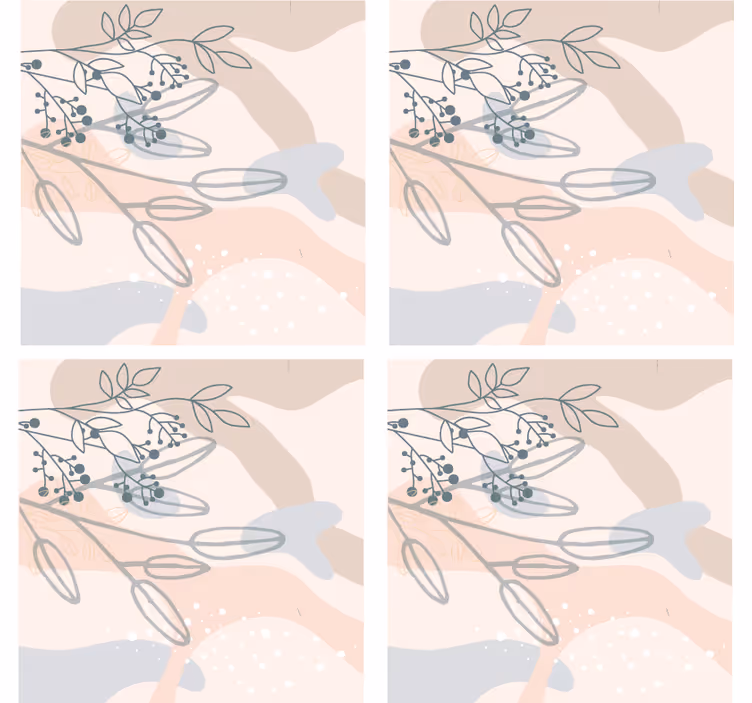 Dessous de verre motifs floraux abstraits - TenStickers