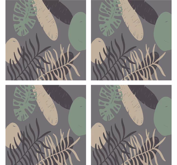 Dessous de verre motif texturé feuillage - TenStickers