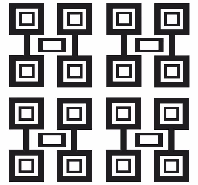 Dessous de verre motif carré noir - TenStickers