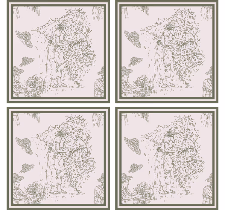 Dessous de verre motif vintage français  - TenStickers