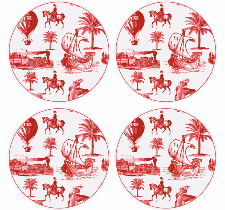 Dessous de verre vintage scène nautique vintage - TenStickers