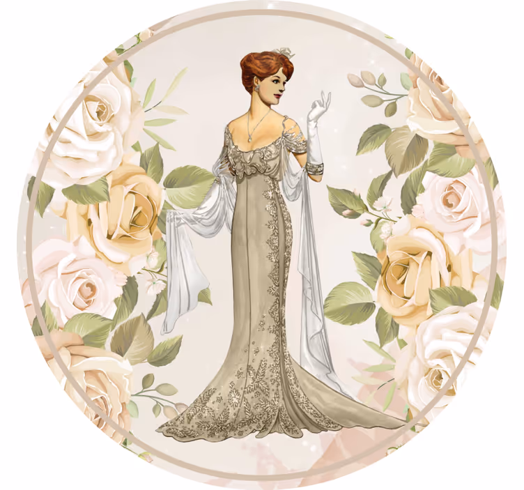 Dessous de verre vintage motif belle époque - TenStickers