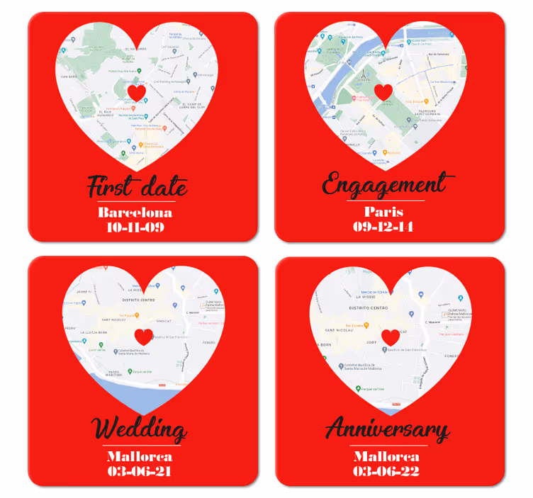 Dessous de verre perso lieux moments spéciaux - TenStickers