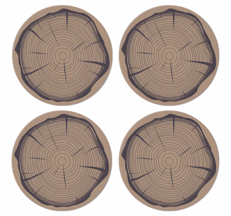 Dessous de verre rustique motif troncs d'arbres - TenStickers