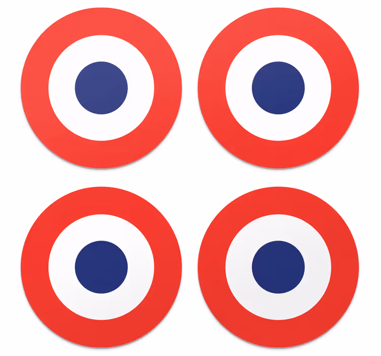 Dessous de verre cocarde française - TenStickers