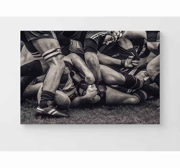 Tableau art joueurs de rugby - TenStickers