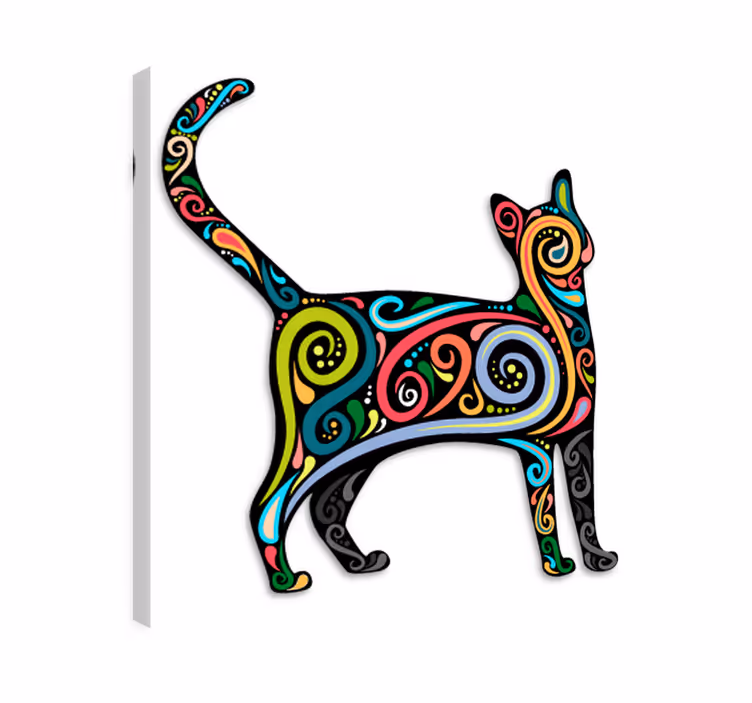 Tableau chat autocollant décoratif pour chat - TenStickers