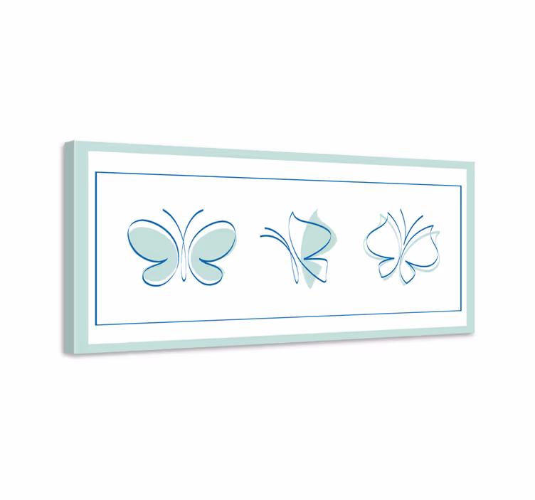 Tableau papillons en tuiles silhouette - TenStickers