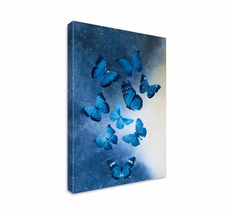 Tableau papillons bleus majestueux - TenStickers